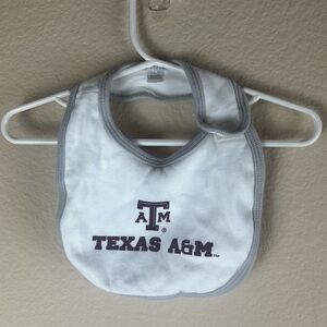 3/$10 Texas A&M White Bib